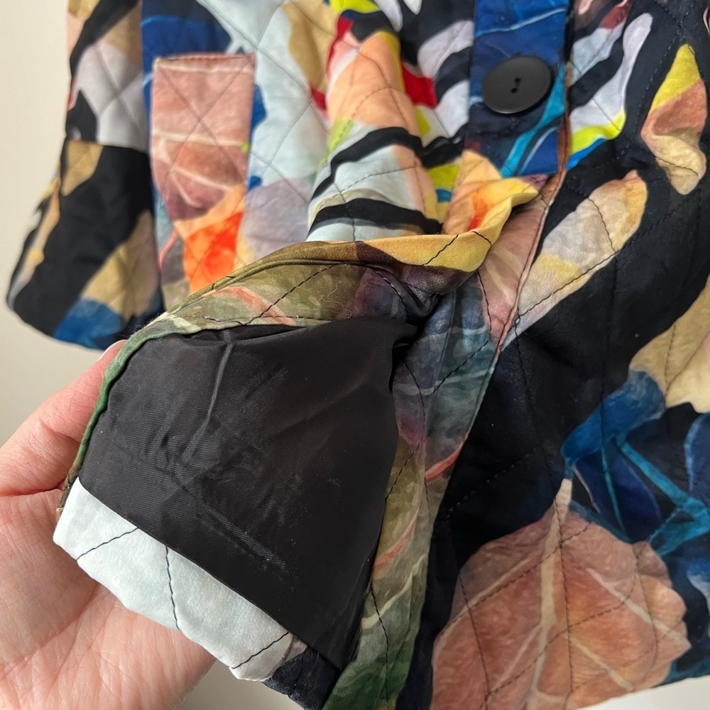 Damee Vintage Wearable Art Jacket Abstract Patchwork Artsy Teacher Core Blazer - Picture 4 of 6